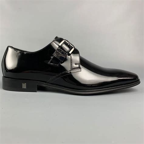 versace collection patent leather monk strap shoes|Women's Luxury & Designer Shoes .